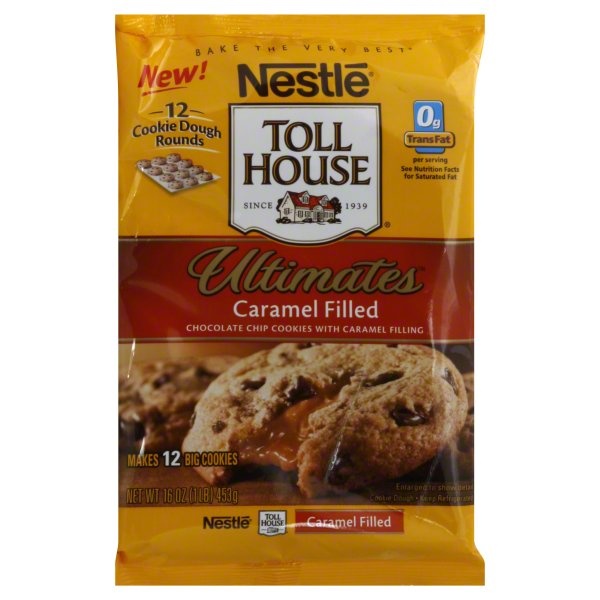 slide 1 of 1, Toll House Caramel Filled Cookie Dough, 16 oz