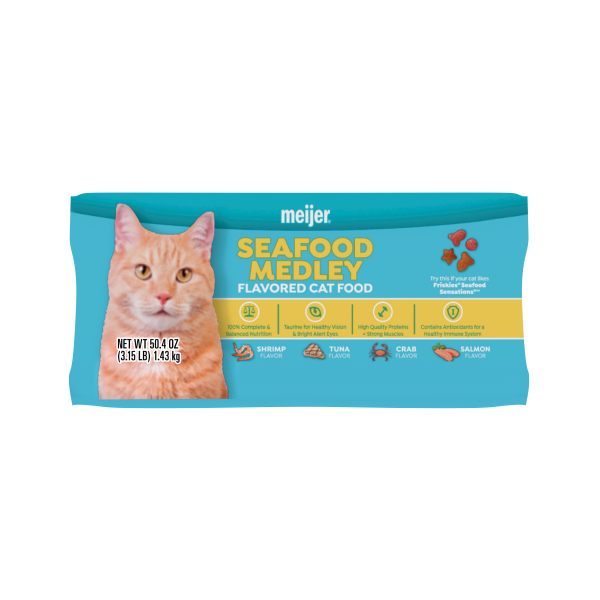 slide 3 of 13, Meijer Main Choice Seafood Medley Dry Cat Food, 3.15 lb