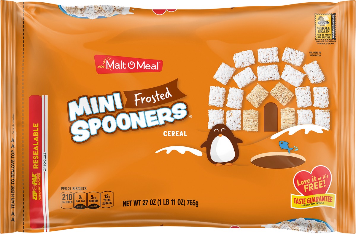 slide 5 of 7, Malt-O-Meal Mini Spooners Frosted Cereal 27 oz, 27 oz