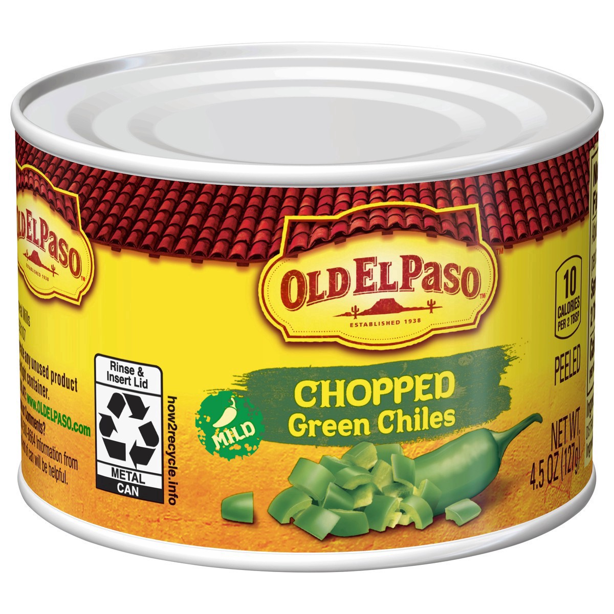 slide 5 of 8, Old El Paso Mild Chopped Green Chiles, 1 ct., 4.5 oz., 4 oz