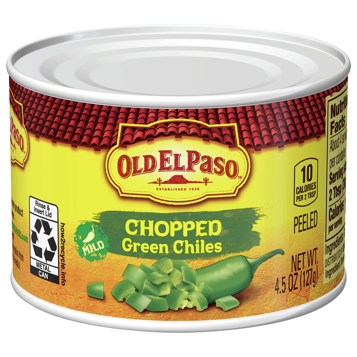 slide 1 of 8, Old El Paso Mild Chopped Green Chiles, 1 ct., 4.5 oz., 4 oz