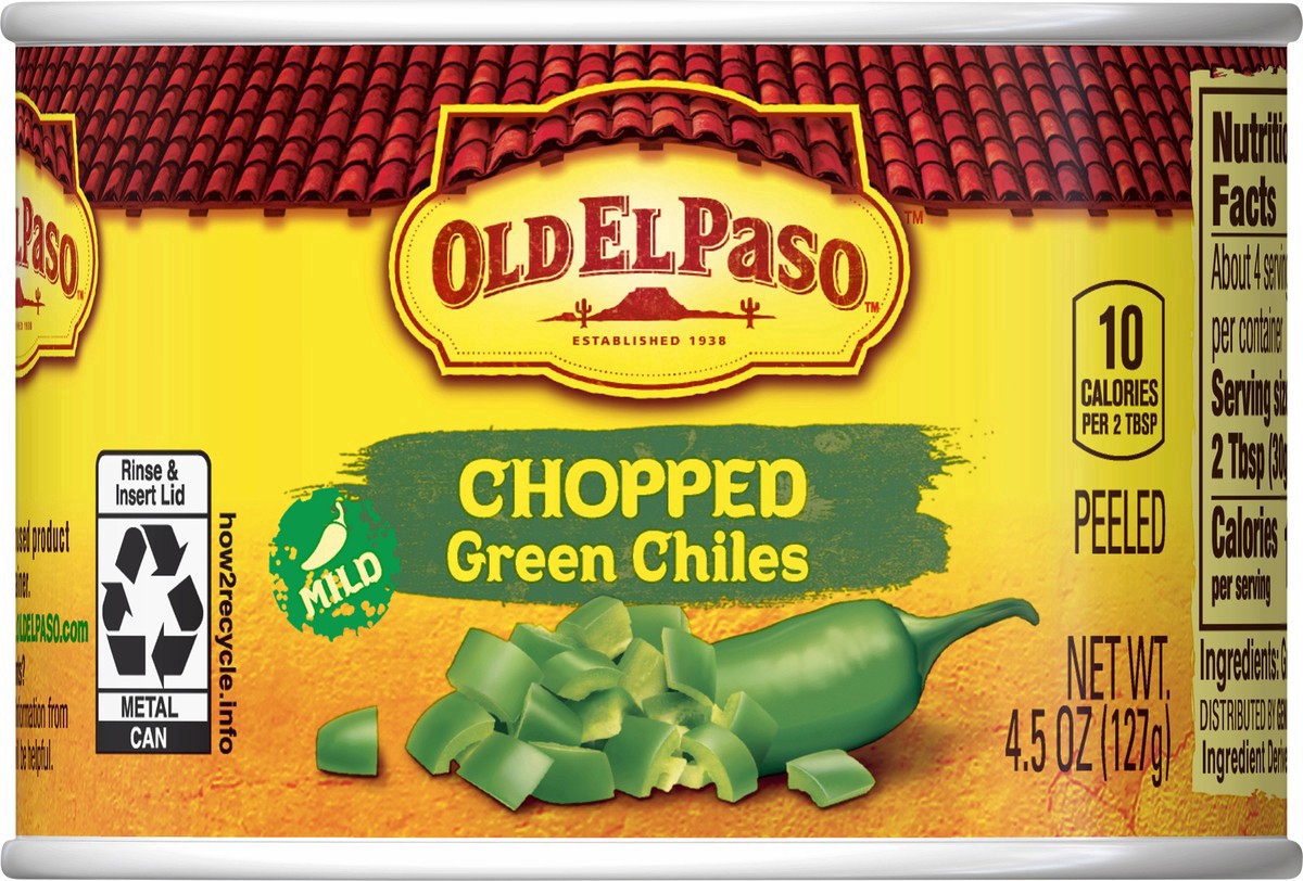 slide 7 of 8, Old El Paso Mild Chopped Green Chiles, 1 ct., 4.5 oz., 4 oz