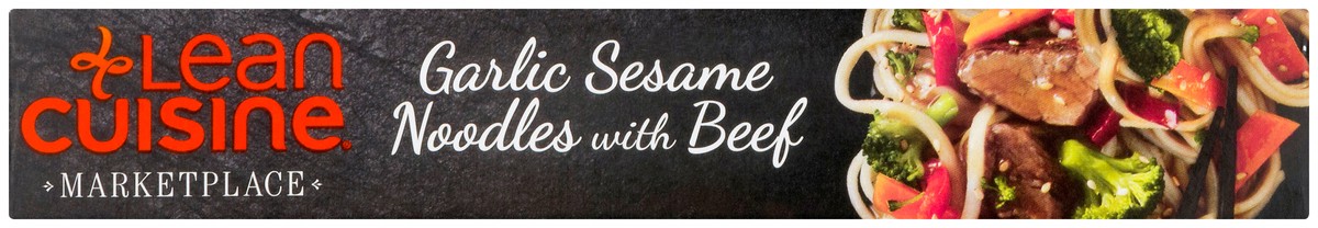 slide 4 of 9, Lean Cuisine Frozen Meal Garlic Sesame Asian-Style Noodles with Beef, Protein Kick Microwave Meal, Microwave Beef and Noodles Dinner, Frozen Dinner for One, 8 oz