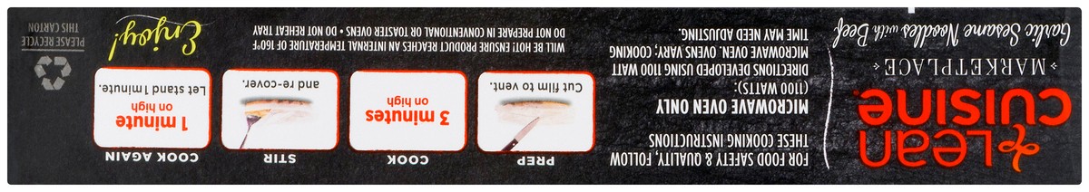 slide 3 of 9, Lean Cuisine Frozen Meal Garlic Sesame Asian-Style Noodles with Beef, Protein Kick Microwave Meal, Microwave Beef and Noodles Dinner, Frozen Dinner for One, 8 oz