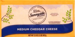 Sunnyside Farms Medium Cheddar Cheese 32 oz