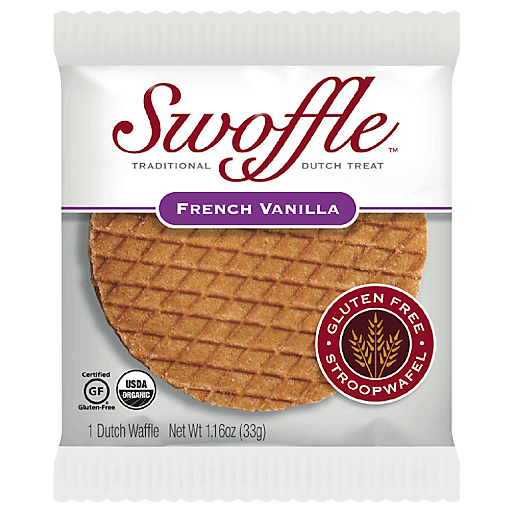 slide 1 of 1, Swoffle Organic French Vanilla Waffle Cookies, 1.15 oz