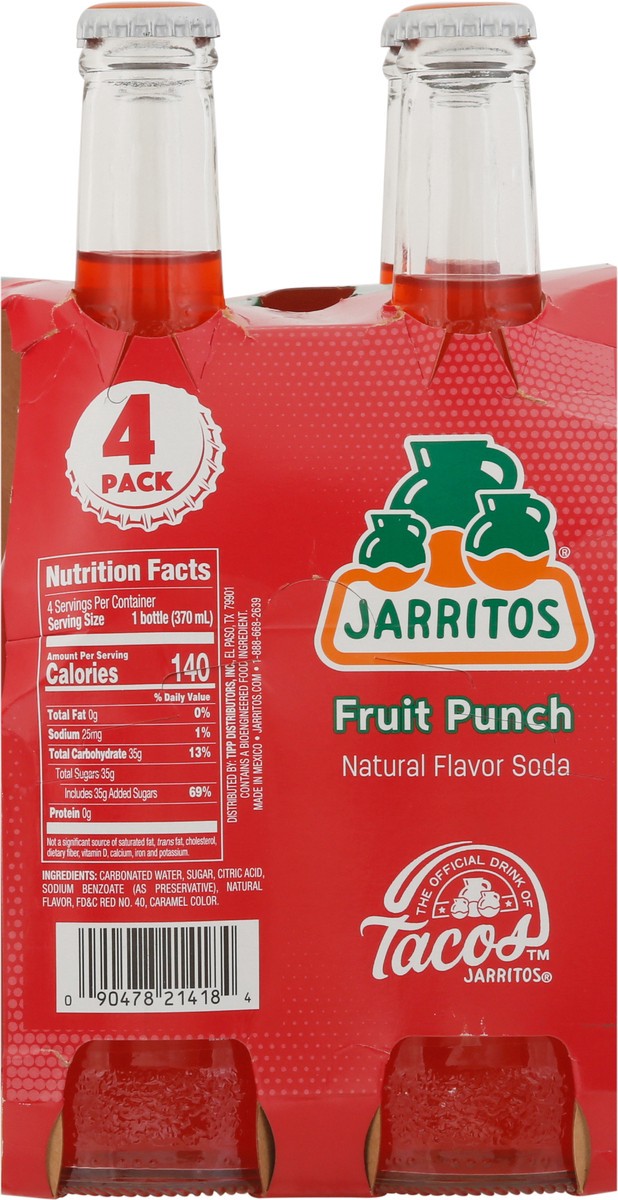 slide 9 of 9, Jarritos Fruit Punch Flav Soda, 4 ct