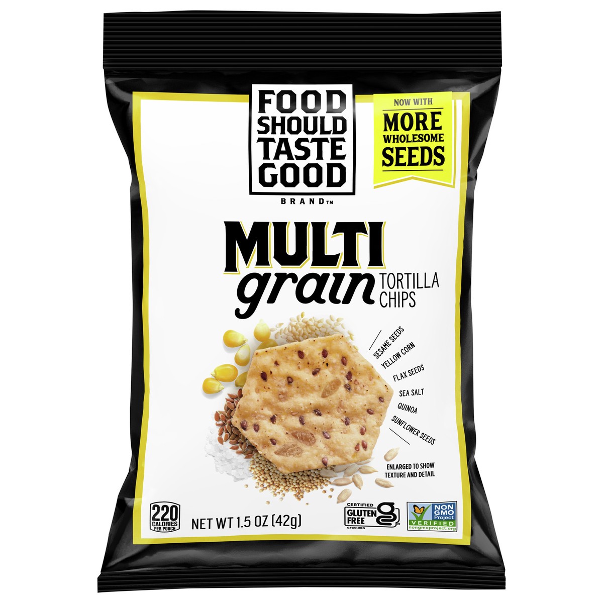 slide 1 of 9, Food Should Taste Good Multigrain Tortilla Chips, 1.5 oz