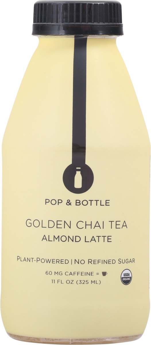 slide 4 of 9, Pop & Bottle Golden Chai Tea Almond Latte 11 fl oz, 11 fl oz