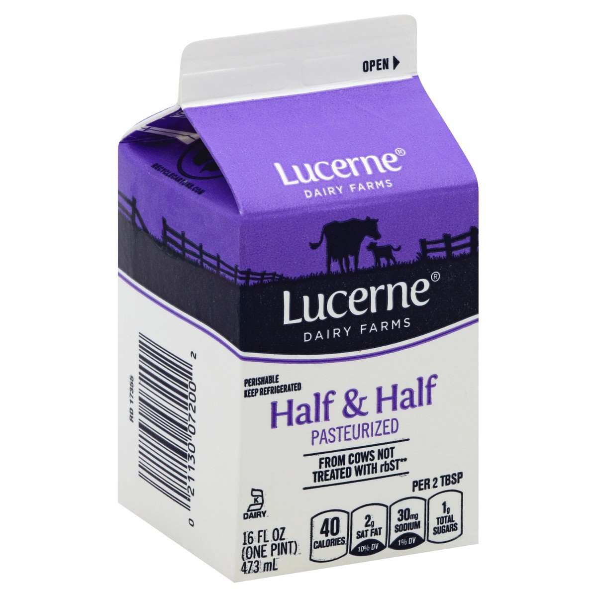 slide 1 of 4, Lucerne Half And Half - 16 Fl. Oz., 16 oz