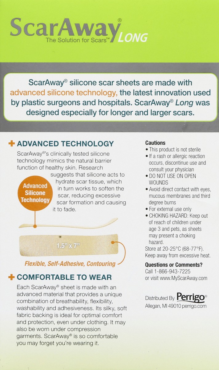 slide 4 of 5, ScarAway Silicone Scar Sheets 6 ea, 6 ct