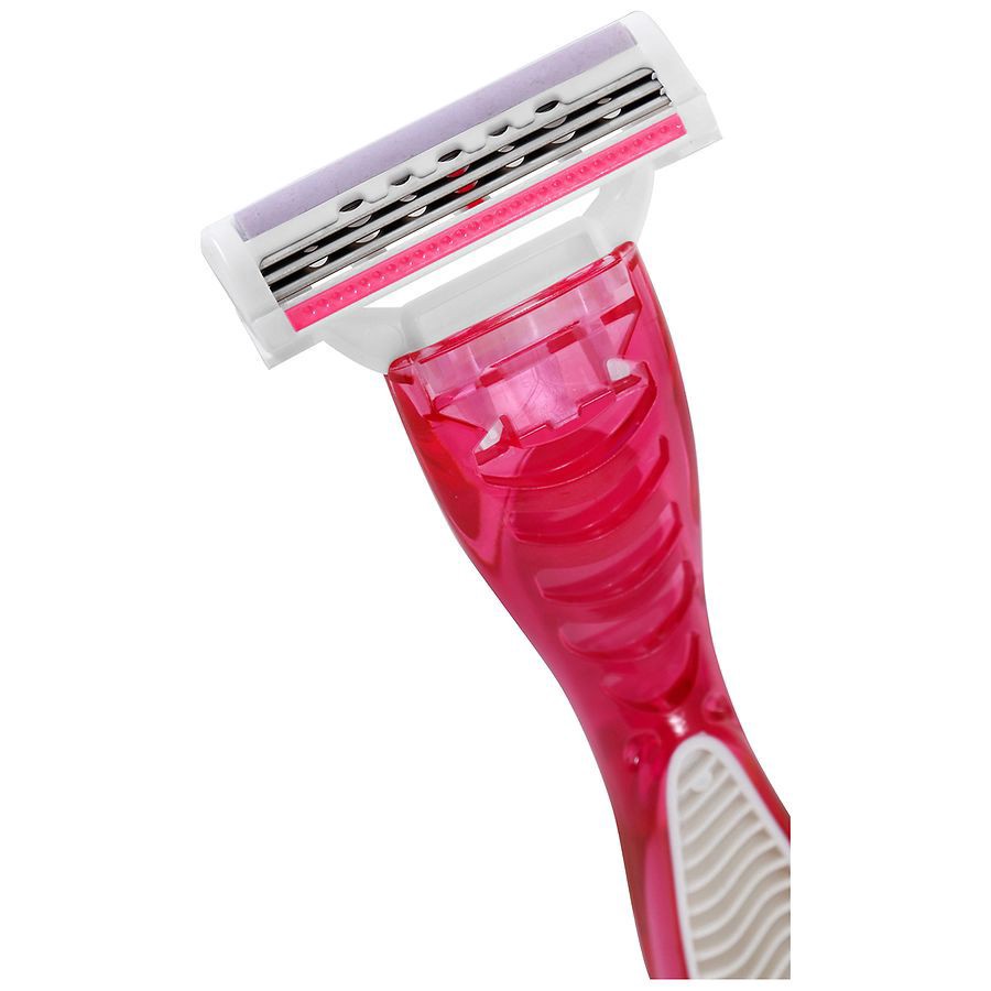 slide 5 of 5, Walgreens Lavender Women's Razor Disposable 3 Blade, 4 ct