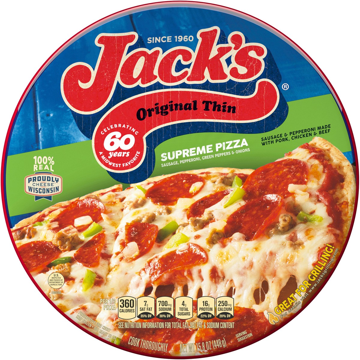 slide 4 of 7, Jack's Original Thin Crust Supreme Frozen Pizza, 15.8 oz