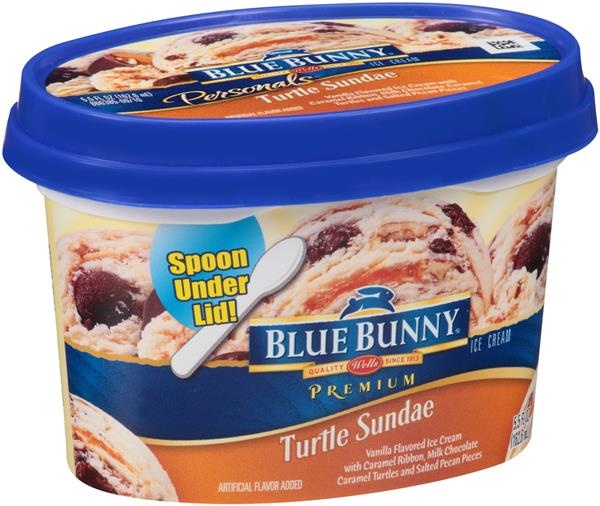 slide 1 of 1, Blue Bunny Personals Turtle Sundae Premium Ice Cream, 5.5 fl oz