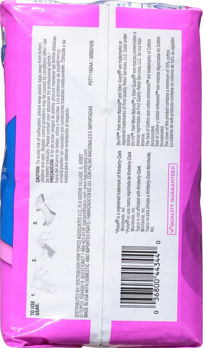 slide 6 of 14, TopCare Health Womens Moderate Regular Pads Regular 20 ea, 20 ct