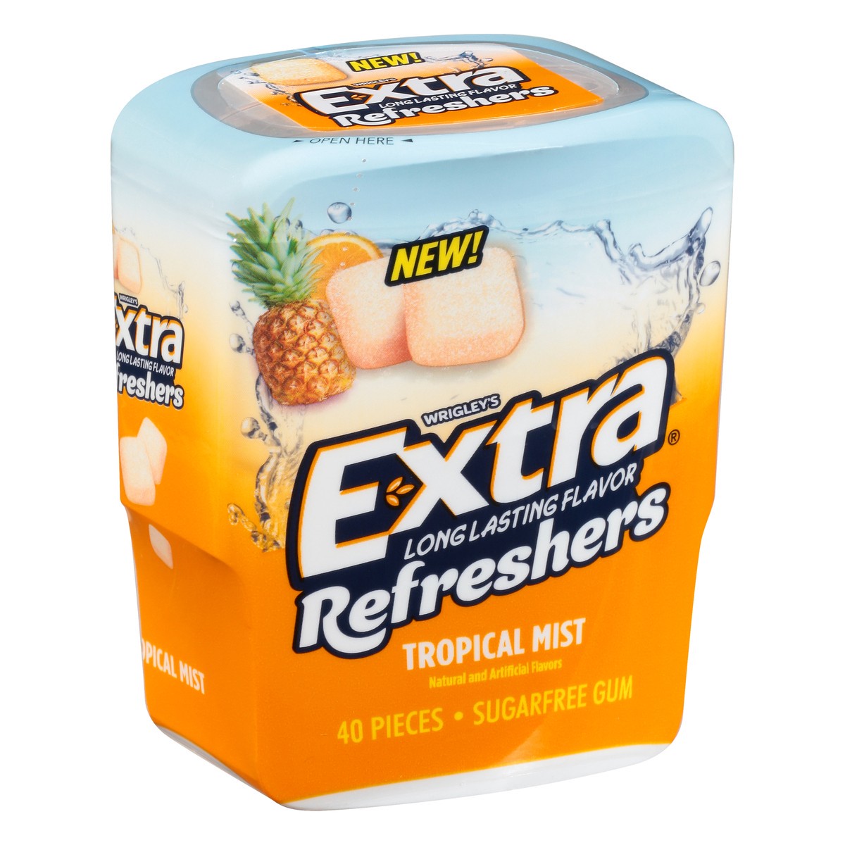 slide 4 of 9, EXTRA Refreshers Tropical Mist Chewing Gum, 40 Pieces, 40 pc