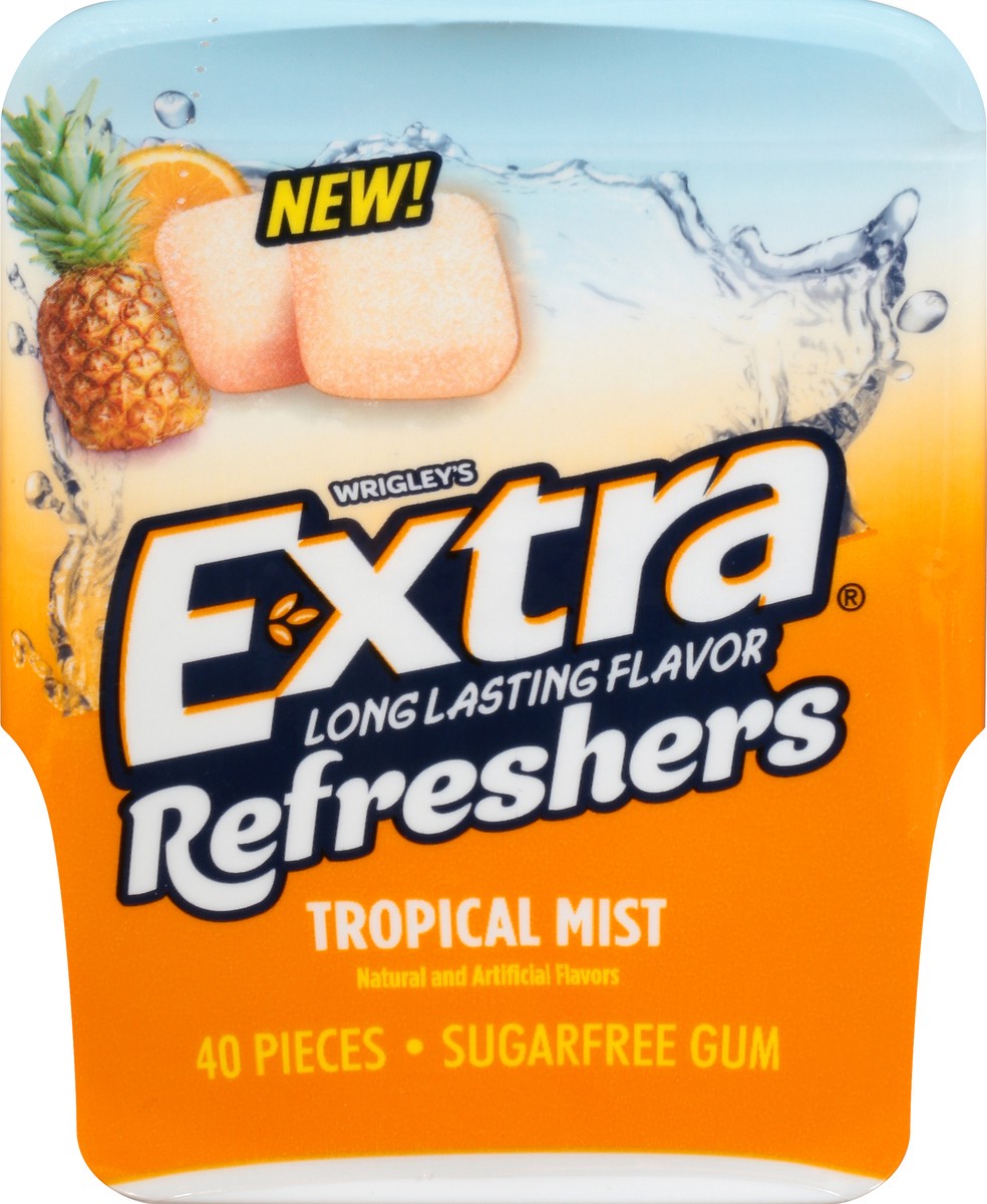 slide 8 of 9, EXTRA Refreshers Tropical Mist Chewing Gum, 40 Pieces, 40 pc