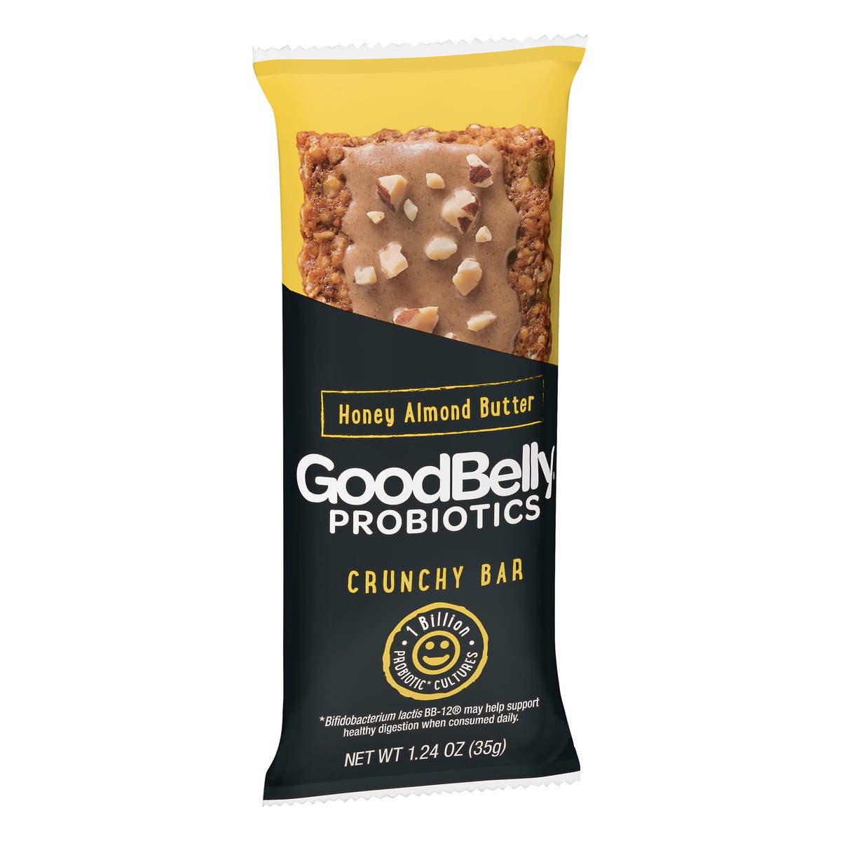 slide 8 of 13, GoodBelly Probiotics Honey Almond Butter Crunchy Bar 1.24 oz, 1.24 oz