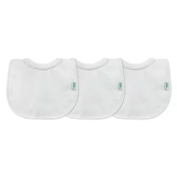 Green Sprouts3-Pack Milk-Catcher Stay-Dry Bibs - White