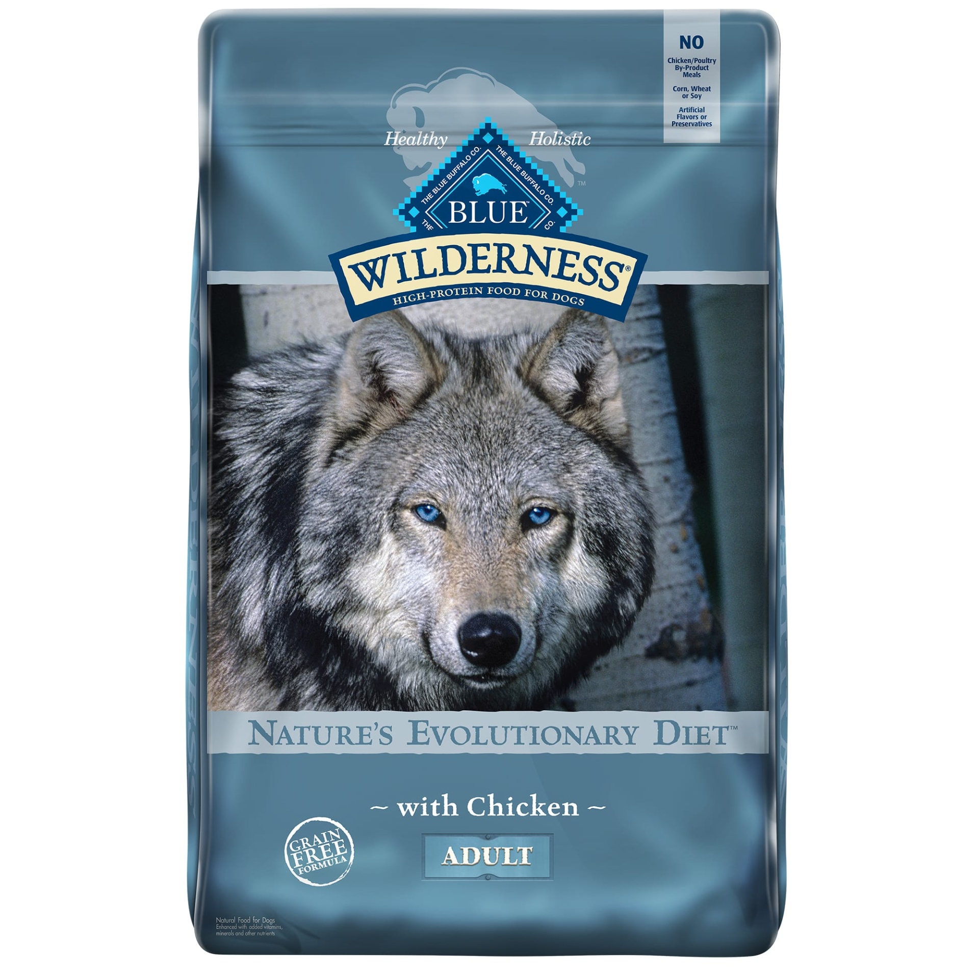 slide 1 of 1, Blue Buffalo Blue Wilderness Adult Chicken Recipe Dry Dog Food, 11 lb