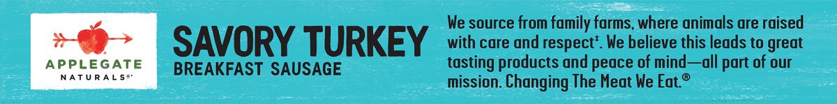 slide 3 of 8, Applegate Naturals Savory Turkey Breakfast Sausage Links, 7oz (Frozen), 10 ct