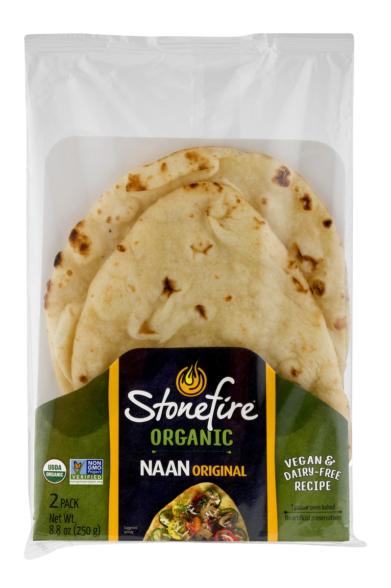 slide 1 of 3, Stonefire Organic Original Naan, 2 ct; 4.4 oz