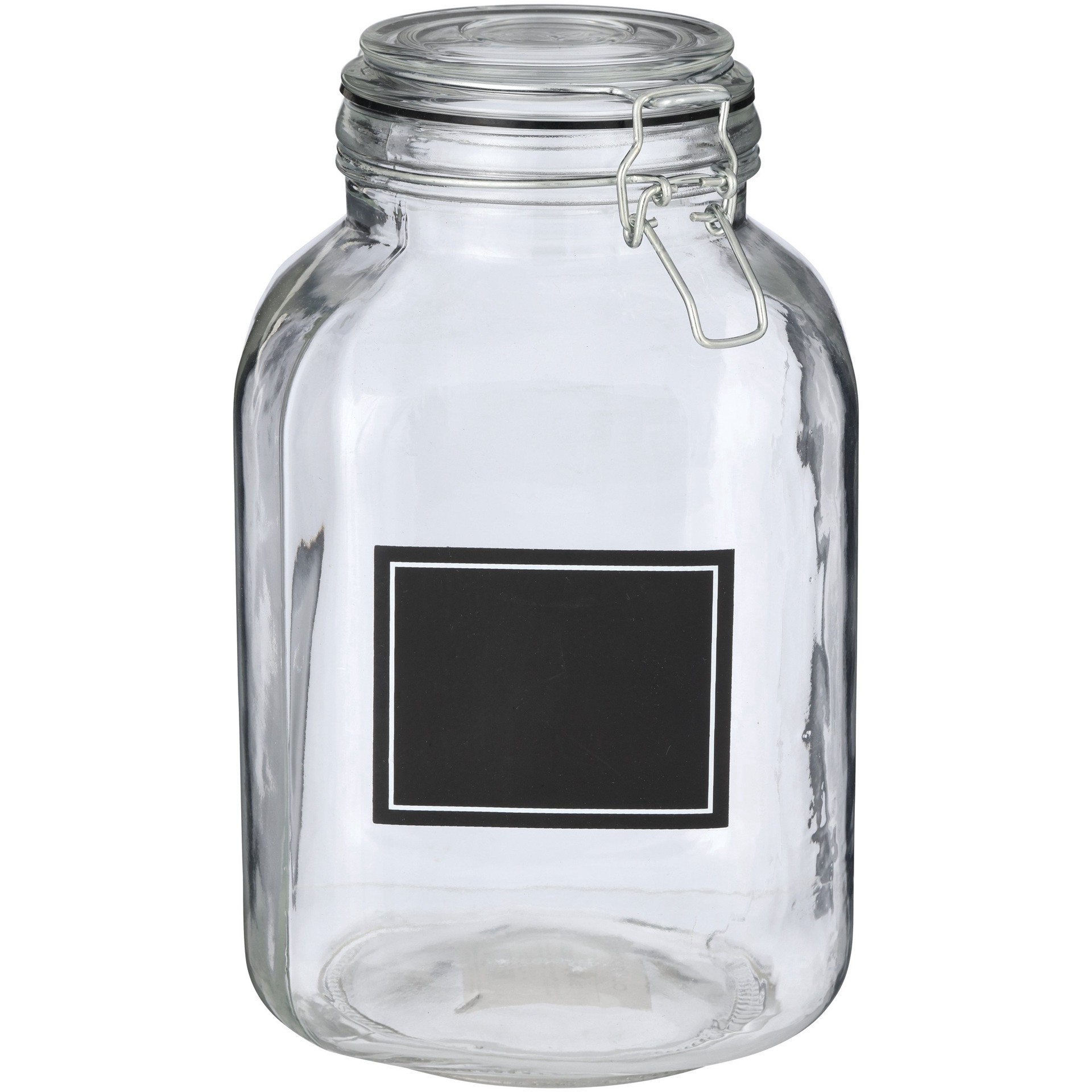 slide 1 of 1, our goods Glass Jar with Chalk Label, 101 oz