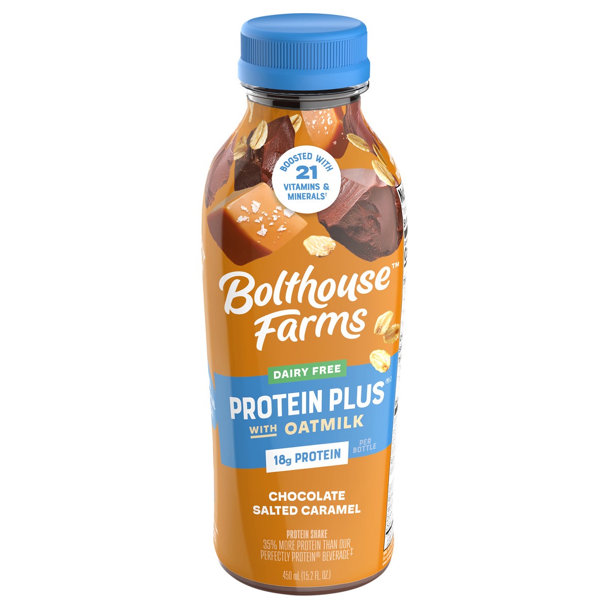 slide 1 of 5, Bolthouse Farms Oatmilk Protein Plus Chocolate Salted Caramel Shake, 15.2 oz, 15.2 fl oz