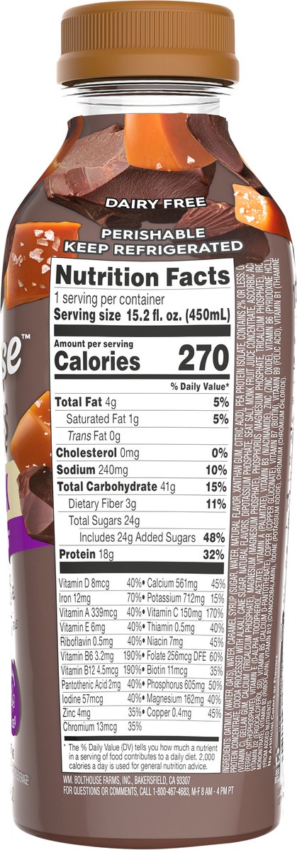 slide 3 of 5, Bolthouse Farms Oatmilk Protein Plus Chocolate Salted Caramel Shake, 15.2 oz, 15.2 fl oz