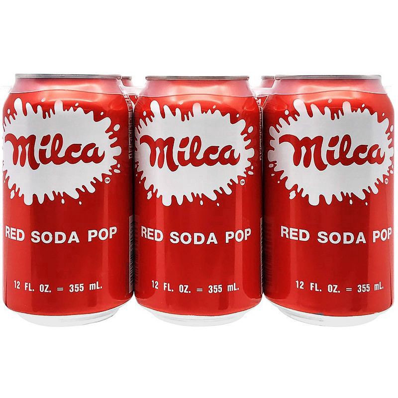 slide 1 of 1, Iberia Milca Red Soda Pop - 6pk/12 fl oz Cans, 6 ct; 12 fl oz