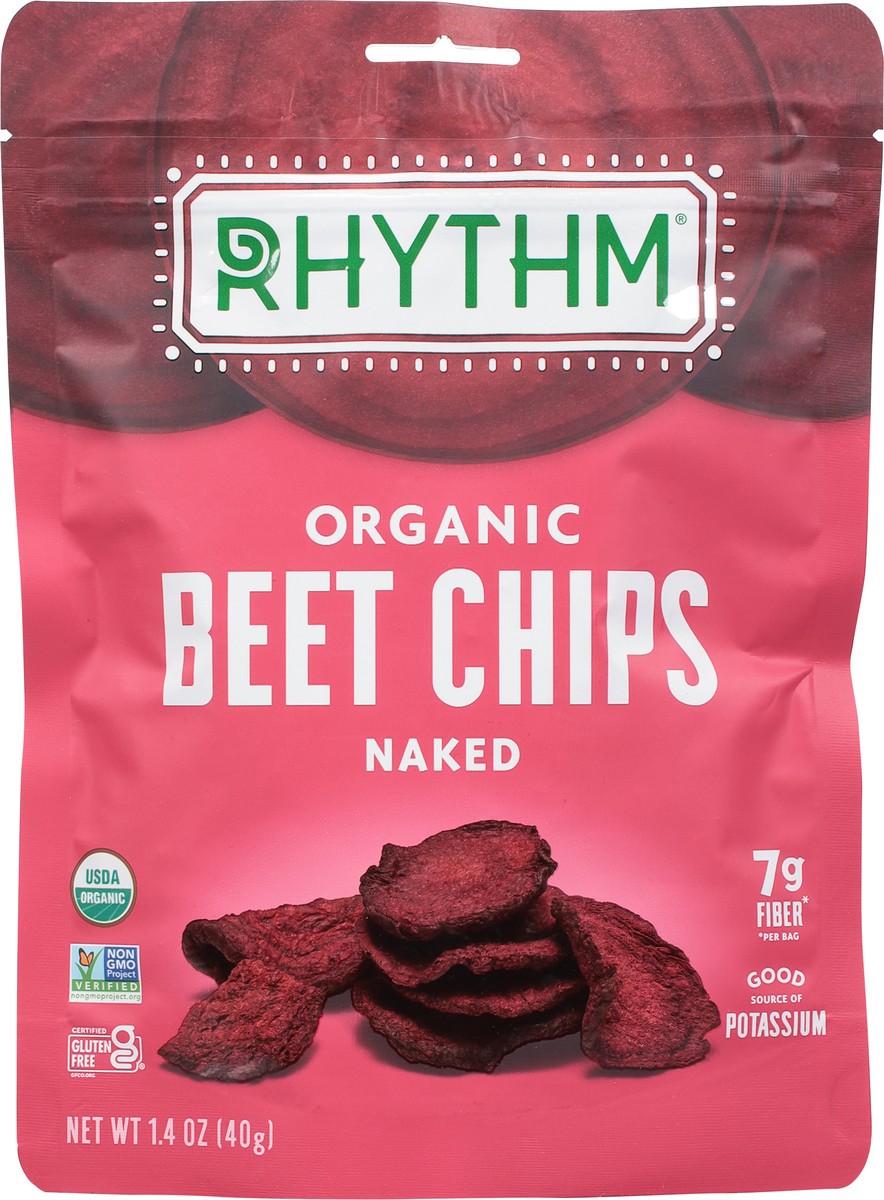 slide 9 of 9, Rhythm Organic Naked Beet Chips 1.4 oz, 1.4 oz