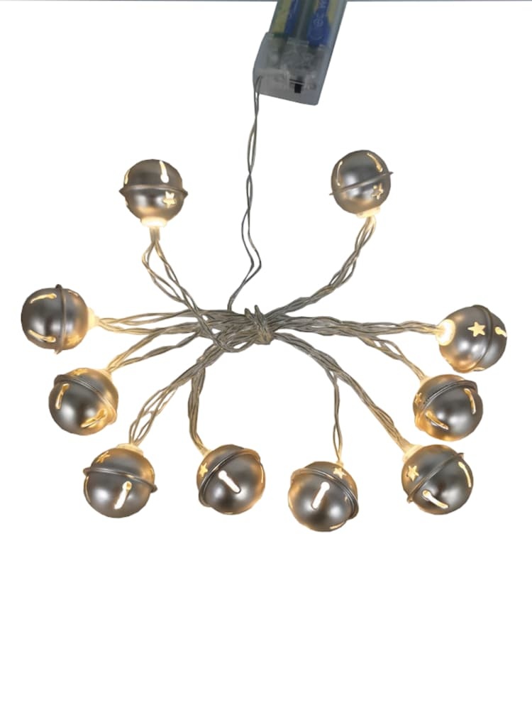 slide 1 of 1, Holiday Home Led Bell String Lights - Champagne Gold, 10 ct