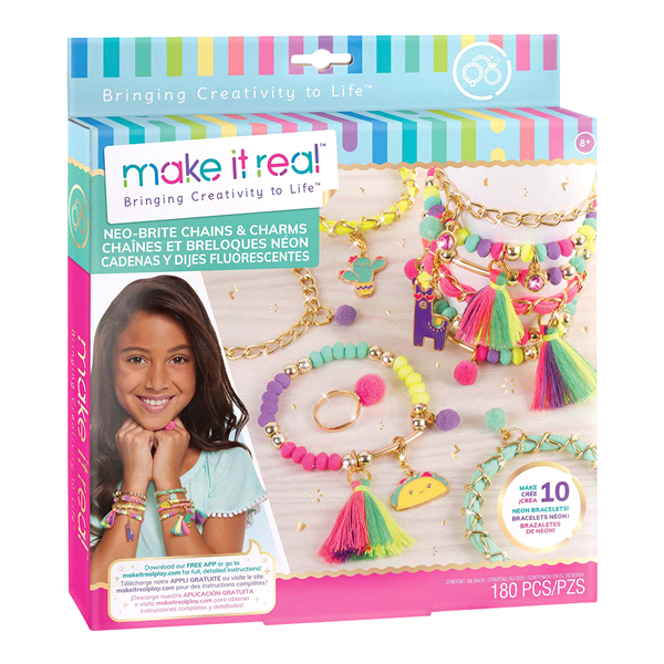 slide 1 of 1, Make It Real Mir Neo-Brite Chains And Charms, 1 ct