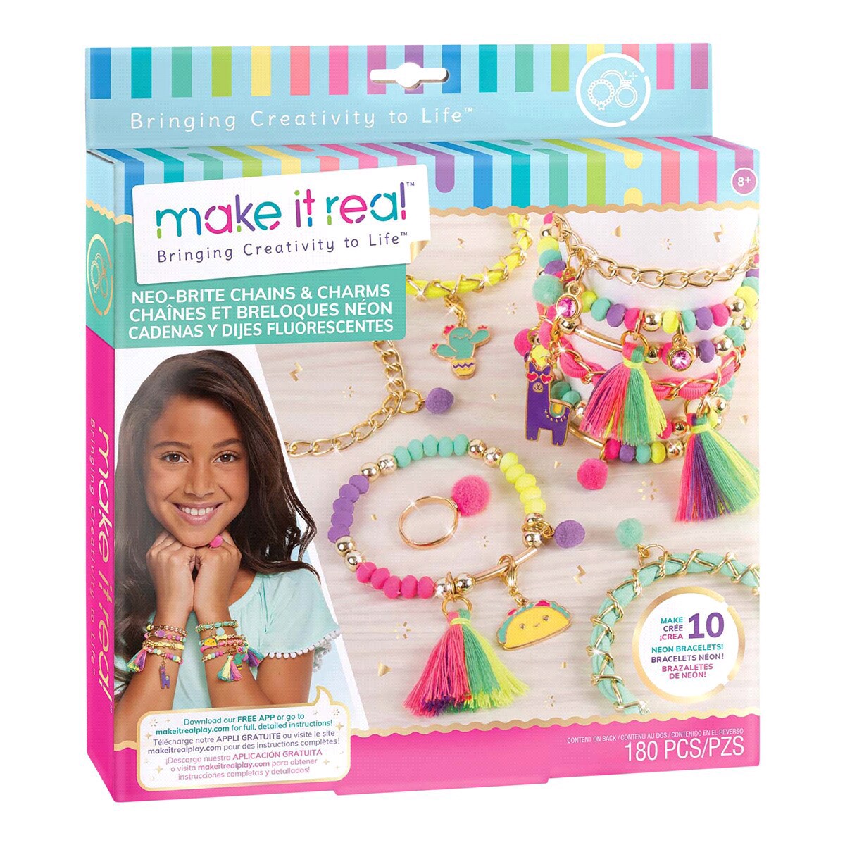 slide 1 of 5, Make It Real Mir Neo-Brite Chains And Charms, 1 ct