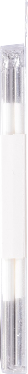 slide 6 of 12, Caspari Slim White/Silver Birthday Candles 16 ea, 16 ct