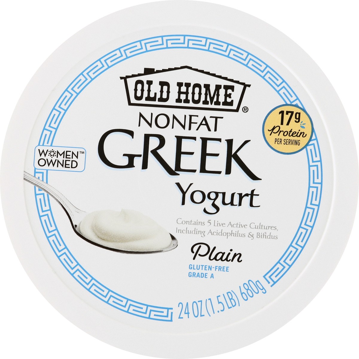 slide 3 of 13, Old Home Non Fat Plain Greek Yogurt, 24 oz