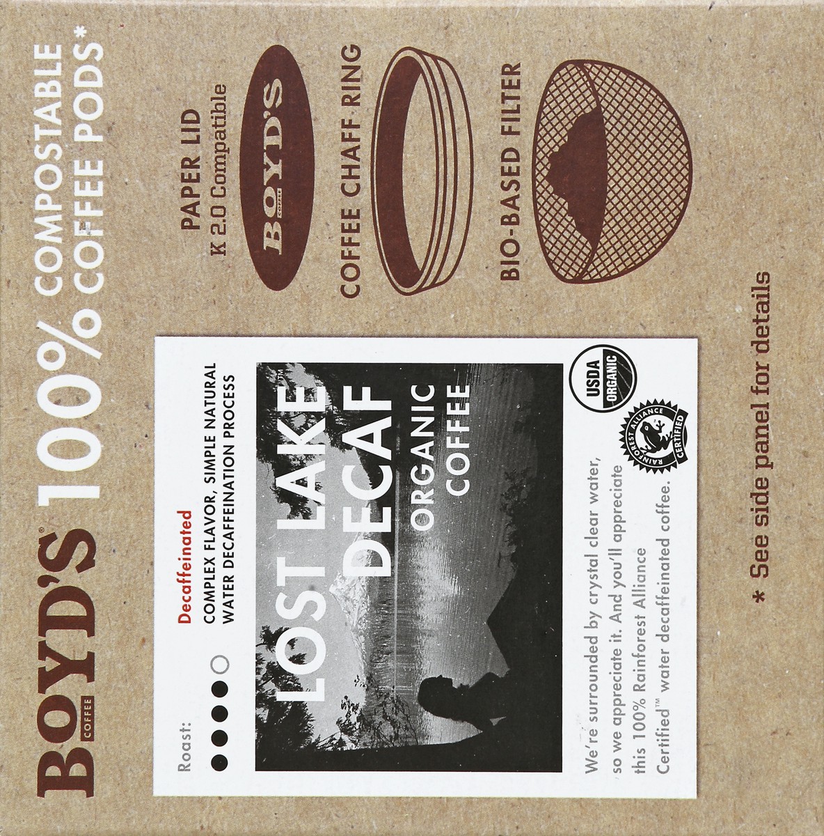 slide 2 of 6, Boyd's Boyds Lost Lake Decaffeinated Coffee K-Cup, 12 ct