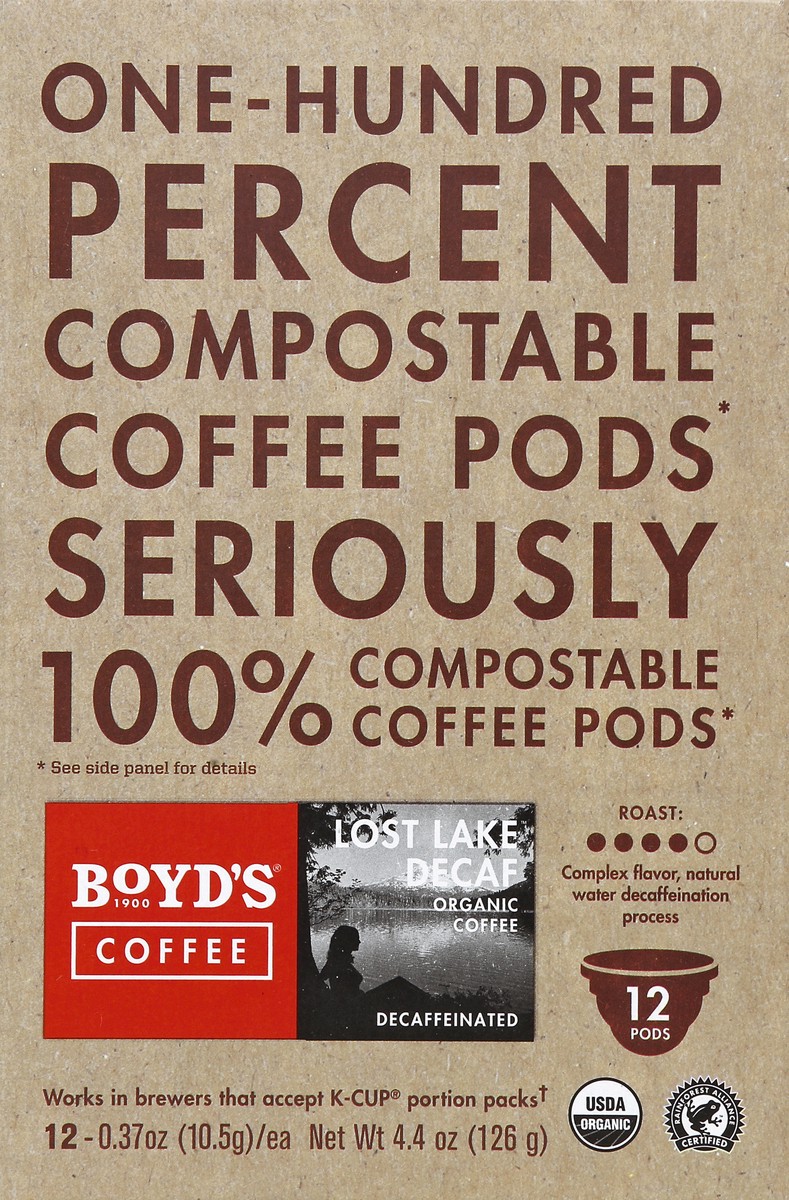 slide 5 of 6, Boyd's Boyds Lost Lake Decaffeinated Coffee K-Cup, 12 ct