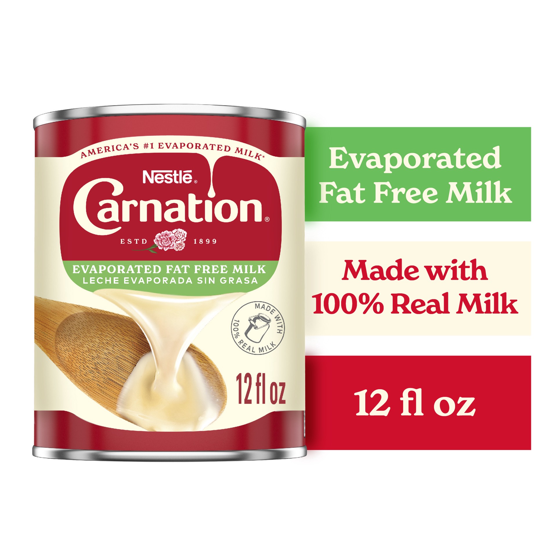 slide 1 of 7, Nestlé Fat Free Evaporated Milk 12 fl. oz. Can, 12 fl oz