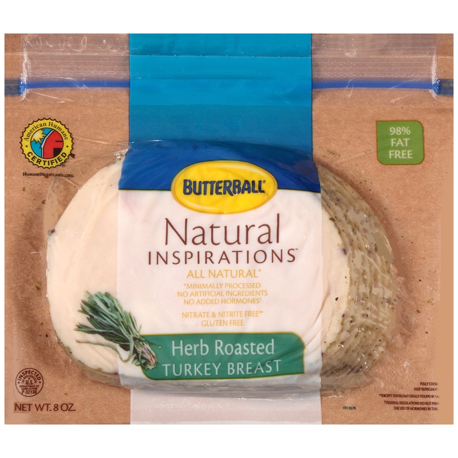 slide 1 of 1, Butterball Natural Inspirations Herb Roasted Turkey Breast, 8 oz