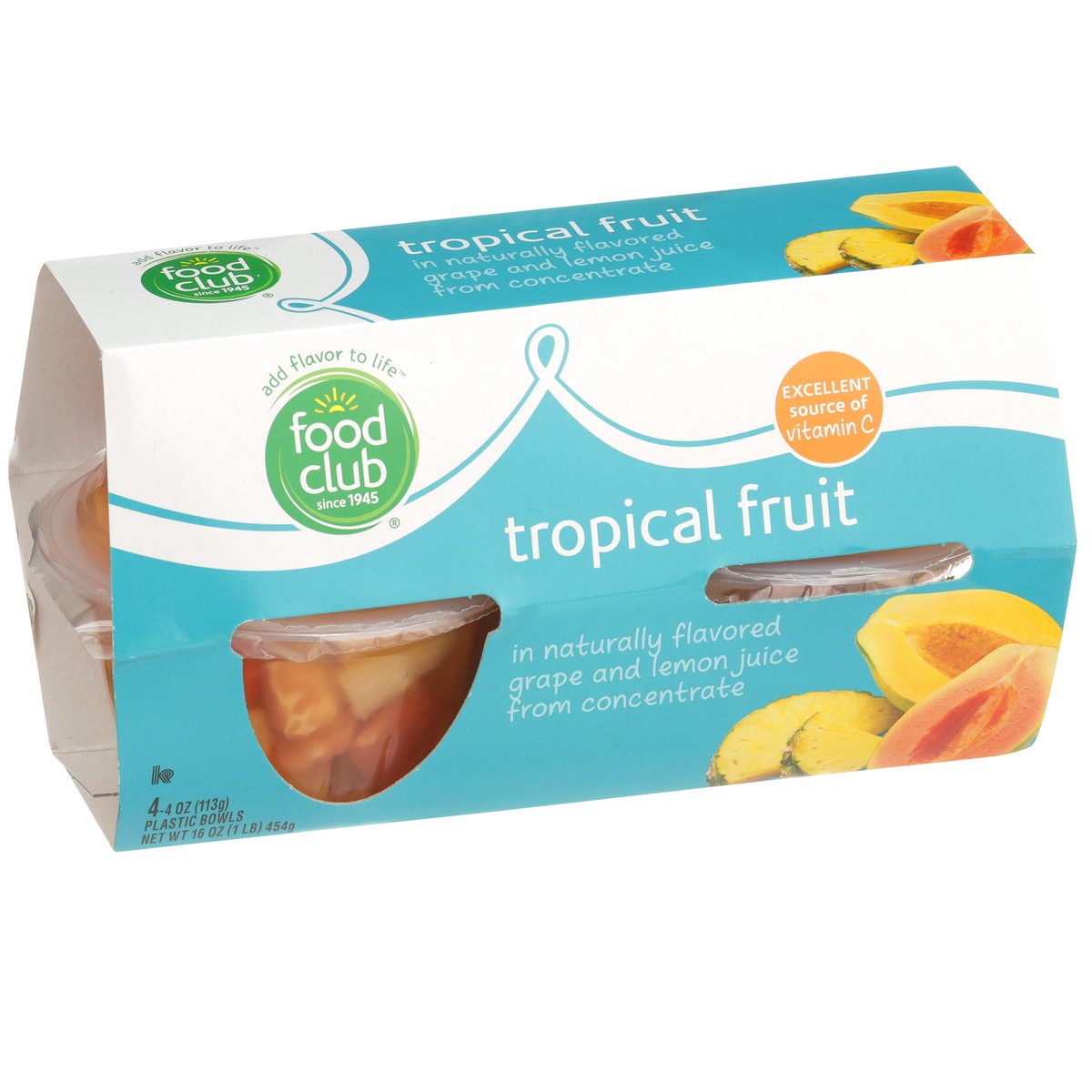 slide 5 of 9, Food Club Tropical Fruit In Naturally Flavored Grape And Lemon Juice From Concentrate - 4 ct; 4 oz, 4 ct; 4 oz