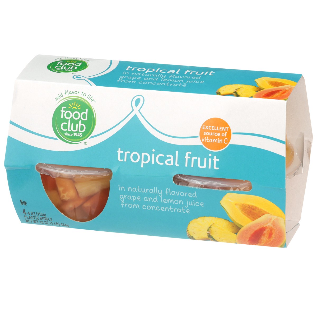 slide 2 of 9, Food Club Tropical Fruit In Naturally Flavored Grape And Lemon Juice From Concentrate - 4 ct; 4 oz, 4 ct; 4 oz