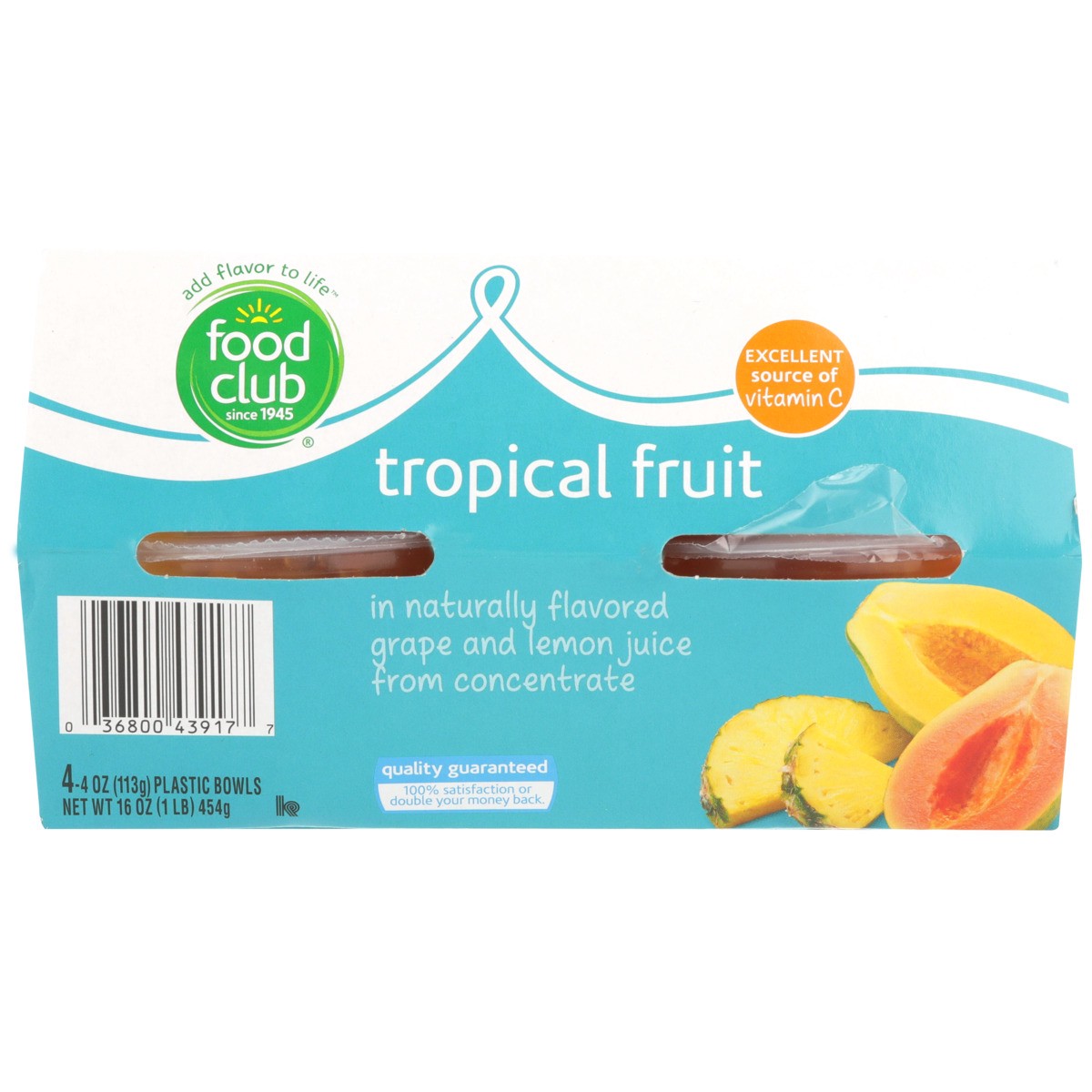 slide 4 of 9, Food Club Tropical Fruit In Naturally Flavored Grape And Lemon Juice From Concentrate - 4 ct; 4 oz, 4 ct; 4 oz