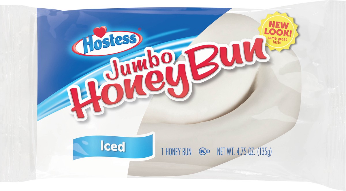 slide 2 of 2, HOSTESS Jumbo Iced Honey Bun, Single Serve, 4.75 oz, 4 oz