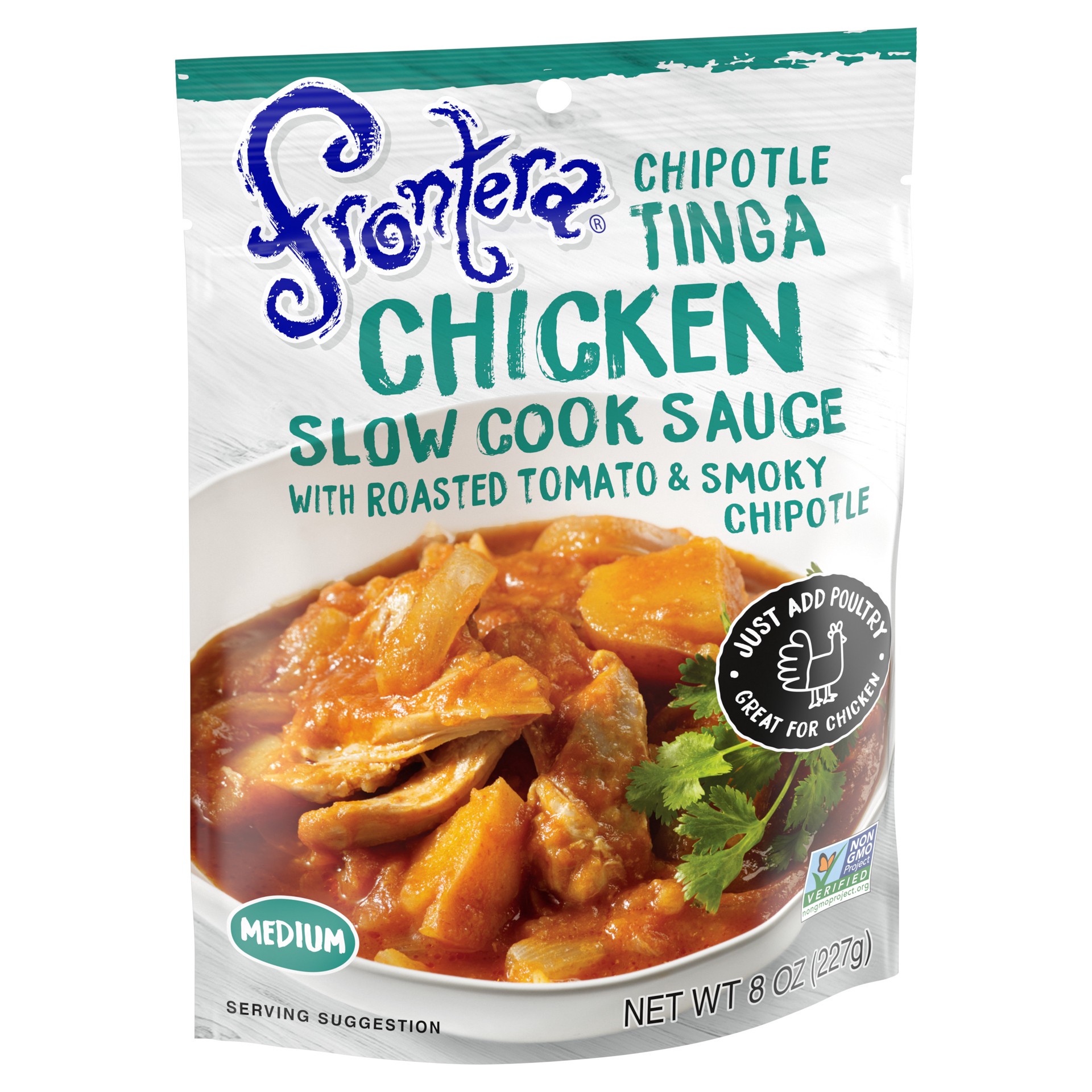 slide 2 of 5, Frontera Medium Chipotle Tinga Chicken Slow Cook Sauce 8 oz, 8 oz