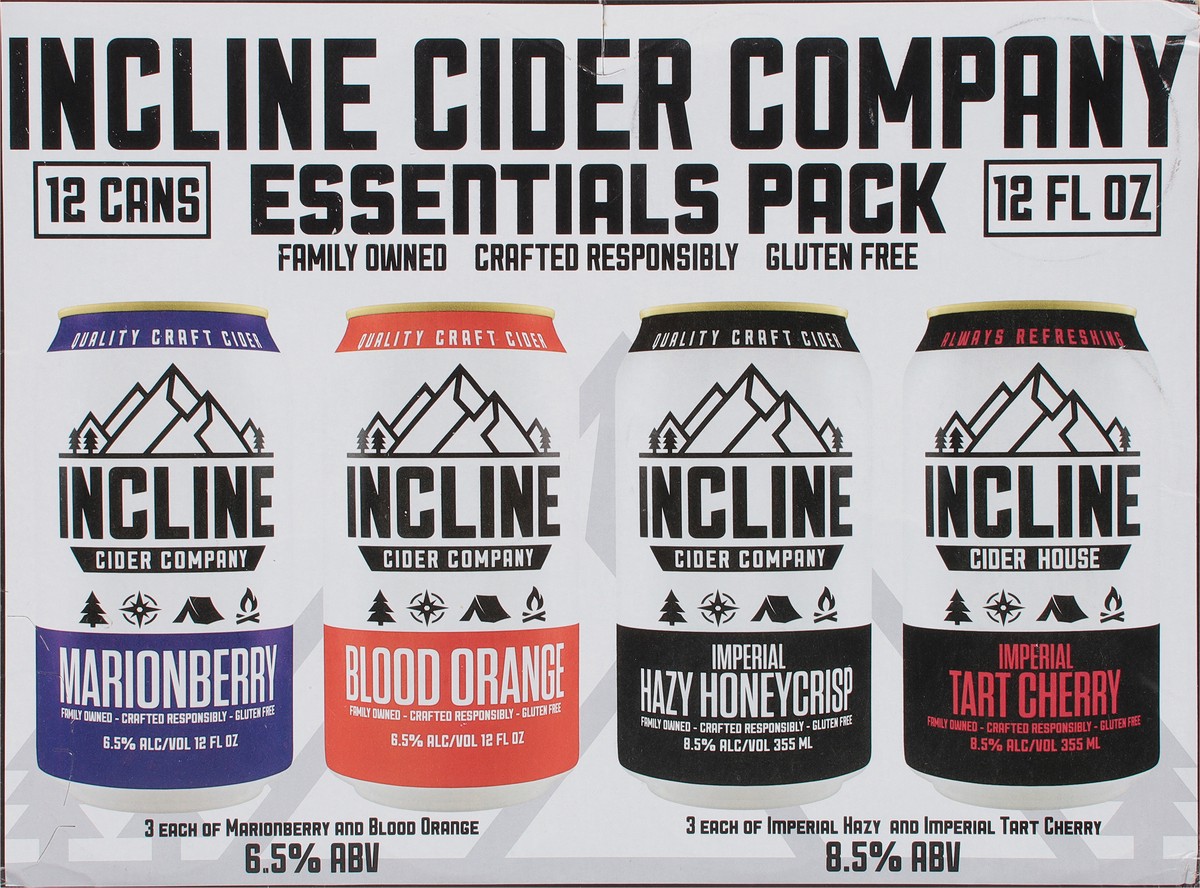slide 7 of 9, Incline Cider Company Cider Essentials Pack 12 - 12 fl oz Cans, 12 ct; 12 fl oz