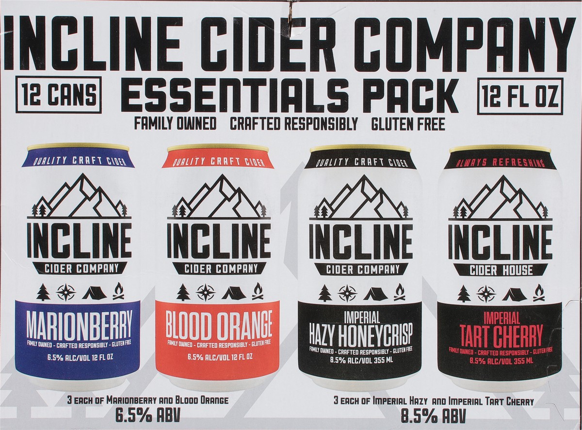 slide 3 of 9, Incline Cider Company Cider Essentials Pack 12 - 12 fl oz Cans, 12 ct; 12 fl oz