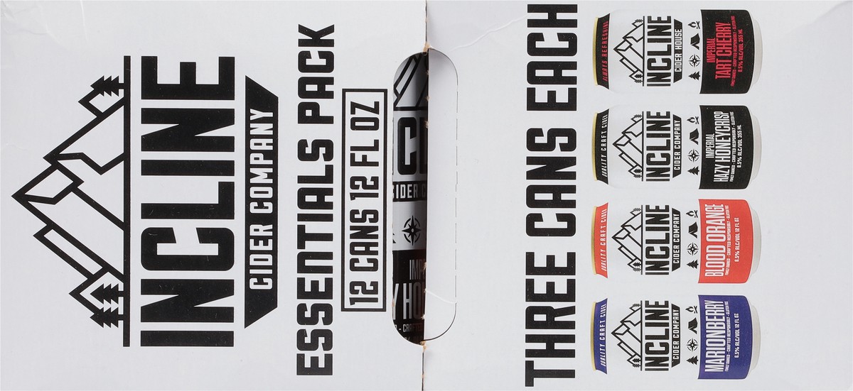 slide 4 of 9, Incline Cider Company Cider Essentials Pack 12 - 12 fl oz Cans, 12 ct; 12 fl oz