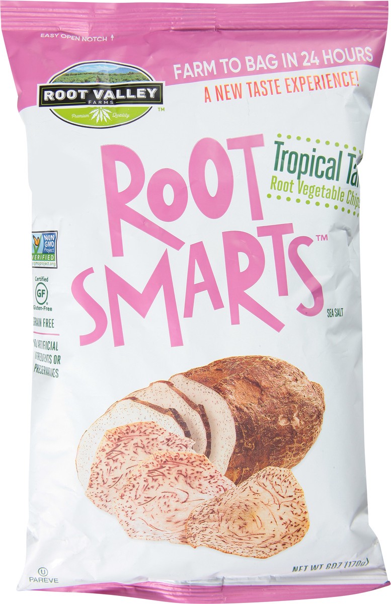 slide 4 of 13, Root Smarts Tropical Taro Sea Salt Root Vegetable Chips 6 oz, 6 oz