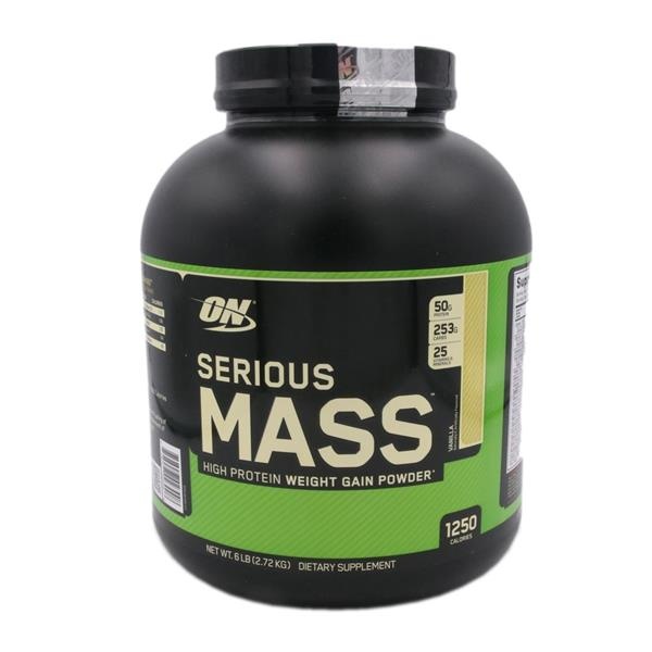 slide 1 of 1, Optimum Nutrition On Serious Mass Vanilla, 96 oz